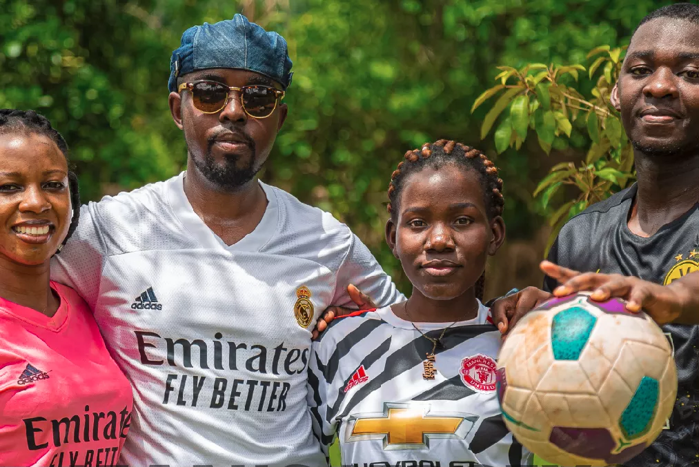 friends in Madrid, Dortmund, Man U jerseys
